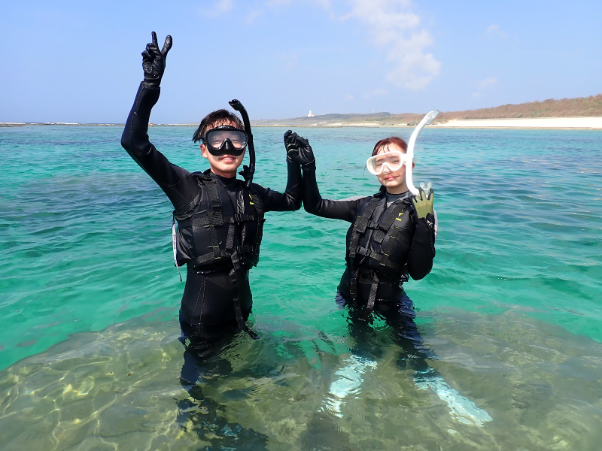 1. 船酔いなし・足が着く。まるで「海の中のプール」