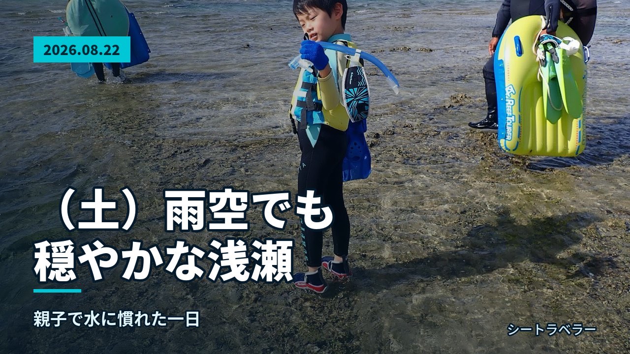 2026年8月22日(土)雨空でも穏やかな浅瀬、親子で水に慣れた一日